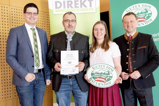 Verleihung an Kleinrath Andreas & Katharina